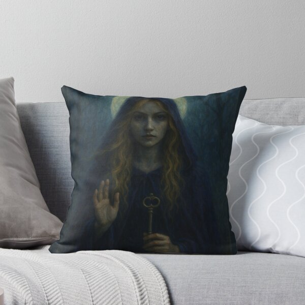 Item preview, Mystical Woman with Key and Halo in the Forest designed and sold by Lacritsa .
