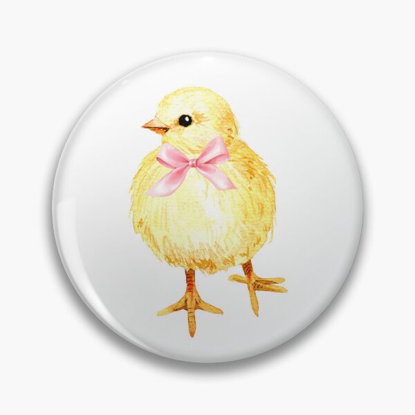 Item preview, Cute Yellow Chick with Pink Bow – Coquette Cottagecore Farmhouse Aesthetic designed and sold by DivinePassion.