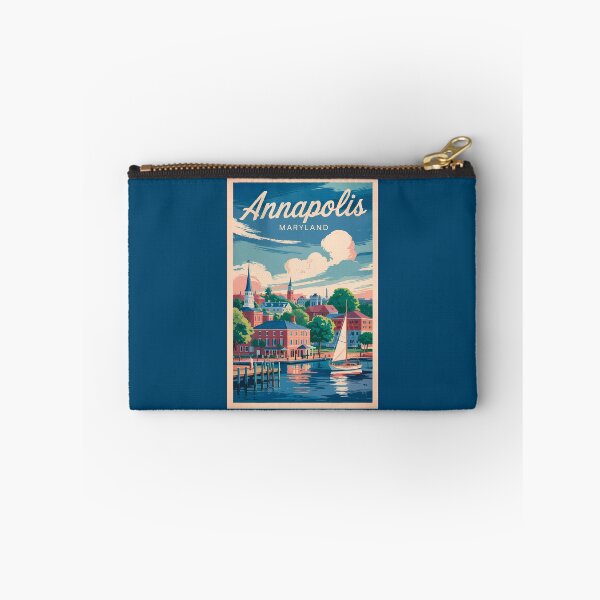 Item preview, Annapolis Maryland Skyline Travel Art Vintage designed and sold by KrisSidDesigns.