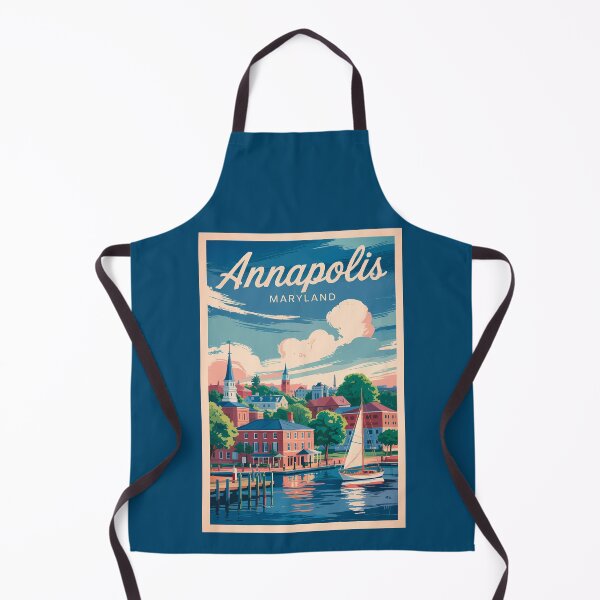Item preview, Annapolis Maryland Skyline Travel Art Vintage designed and sold by KrisSidDesigns.