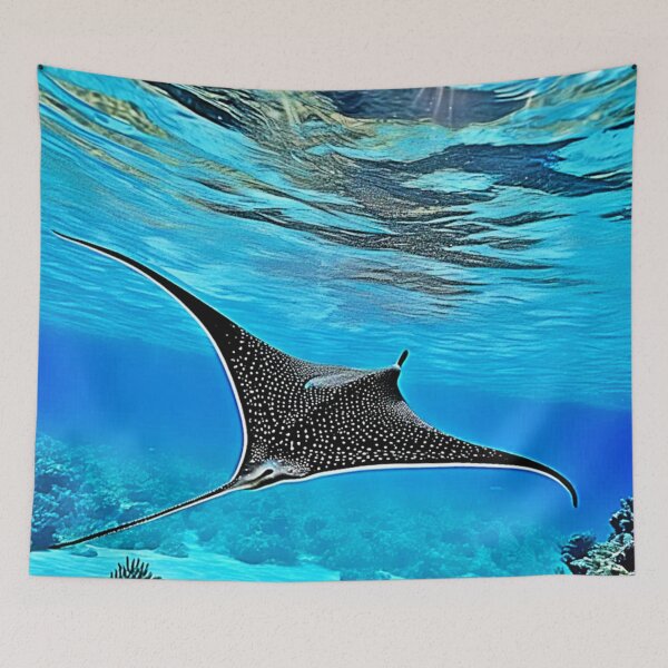 Item preview, Underwater Spotted Ray Design designed and sold by Health And Fitness Posts e-Store.
