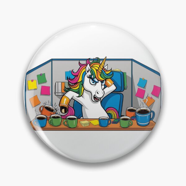 Item preview, Stressed Unicorn – Coffee, Chaos and Rainbows designed and sold by StormArte.