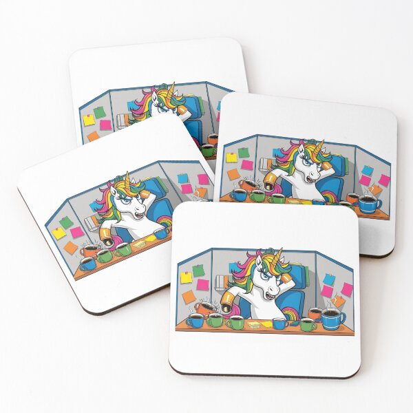 Item preview, Stressed Unicorn – Coffee, Chaos and Rainbows designed and sold by StormArte.
