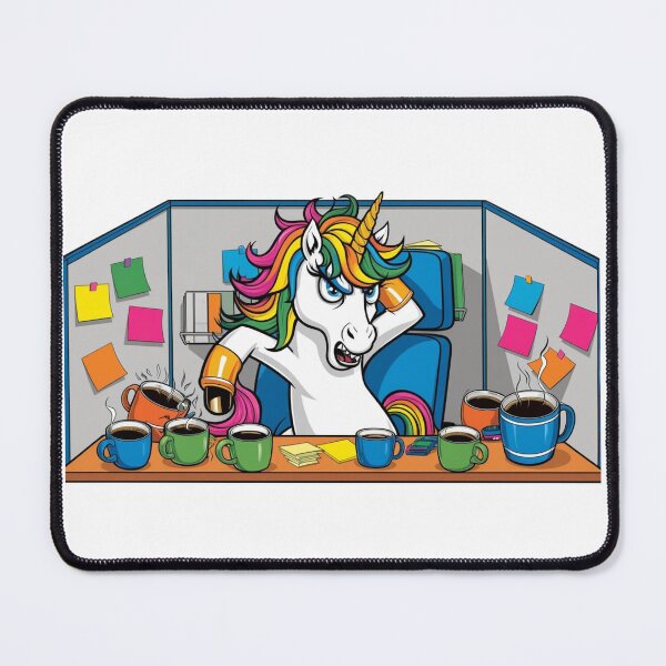 Item preview, Stressed Unicorn – Coffee, Chaos and Rainbows designed and sold by StormArte.