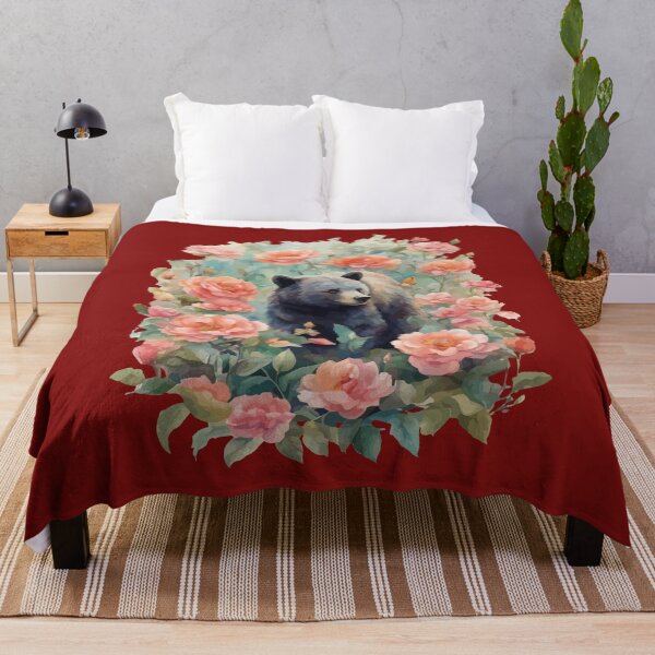 Item preview, Alabama Black Bear Cub Surrounded by Camellia designed and sold by taiche.