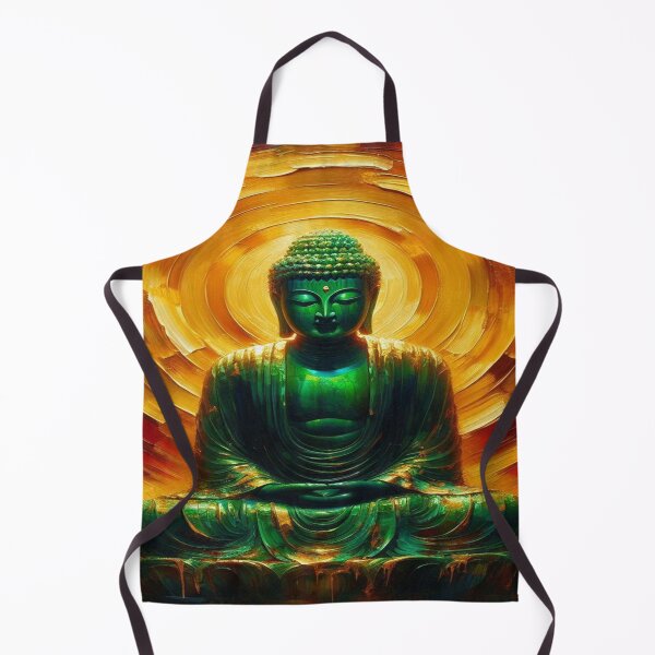 Item preview, Jade Serenity – Emerald Buddha with Gold and Crimson Light designed and sold by Naomi Gutierrez Parrish.