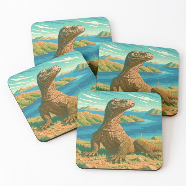 Item preview, Komodo National Park Design – Vintage Komodo Dragon Island Scene designed and sold by JackCurtis1991.