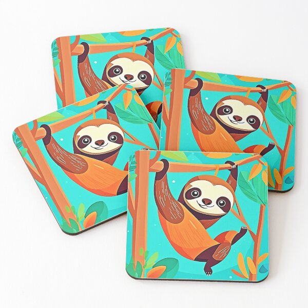 Item preview, Cute Sloth Hanging in Jungle designed and sold by Health And Fitness Posts e-Store.