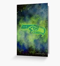 Galactic Seahawks Fan Art Greeting Card