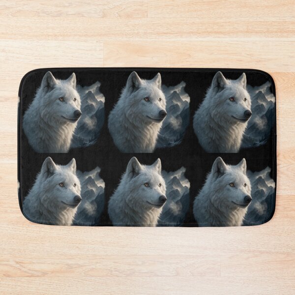 Item preview, Realistic White Dire Wolf Portrait designed and sold by Templatemini.