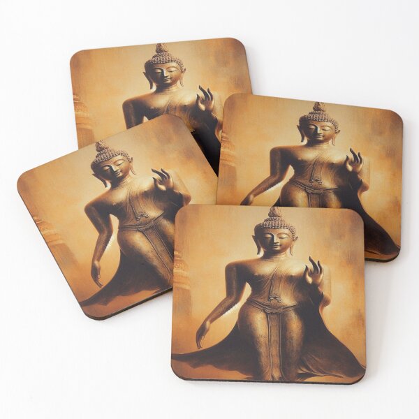 Item preview, Walking Golden Stillness – Impressionist Sukhothai Buddha designed and sold by Naomi Gutierrez Parrish.
