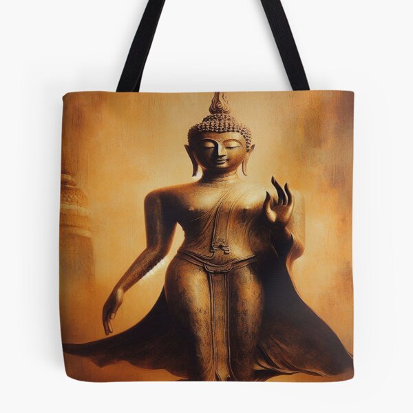 Item preview, Walking Golden Stillness – Impressionist Sukhothai Buddha designed and sold by Naomi Gutierrez Parrish.