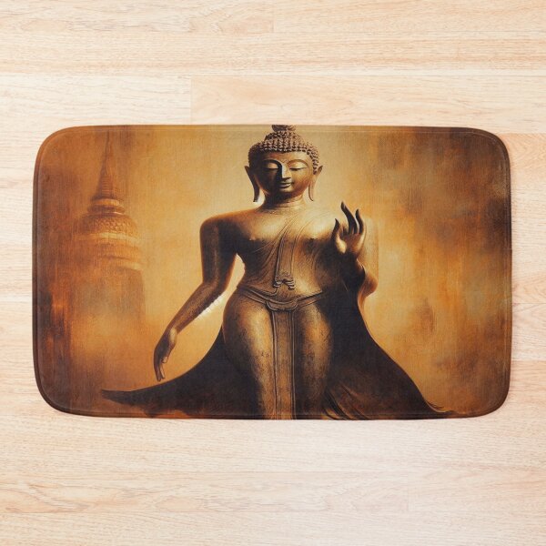 Item preview, Walking Golden Stillness – Impressionist Sukhothai Buddha designed and sold by Naomi Gutierrez Parrish.