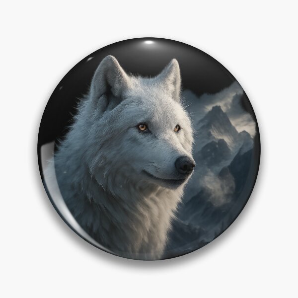 Item preview, Realistic White Dire Wolf Portrait designed and sold by Templatemini.