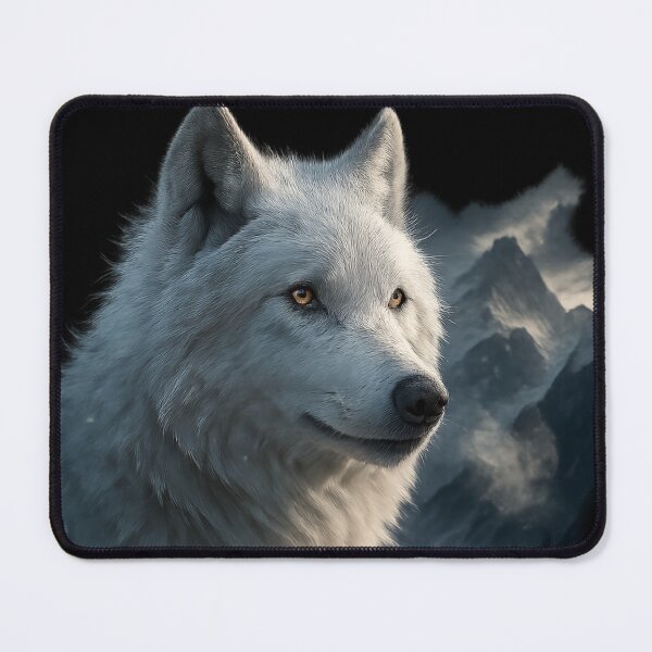Item preview, Realistic White Dire Wolf Portrait designed and sold by Templatemini.