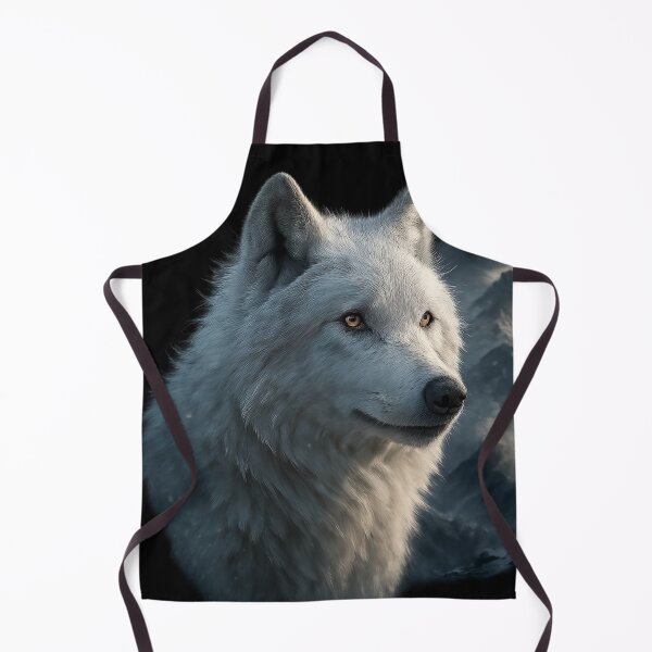 Item preview, Realistic White Dire Wolf Portrait designed and sold by Templatemini.