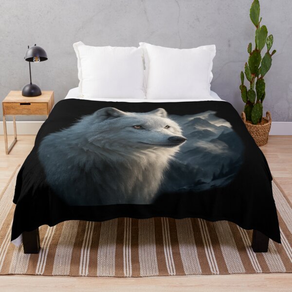 Item preview, Realistic White Dire Wolf Portrait designed and sold by Templatemini.