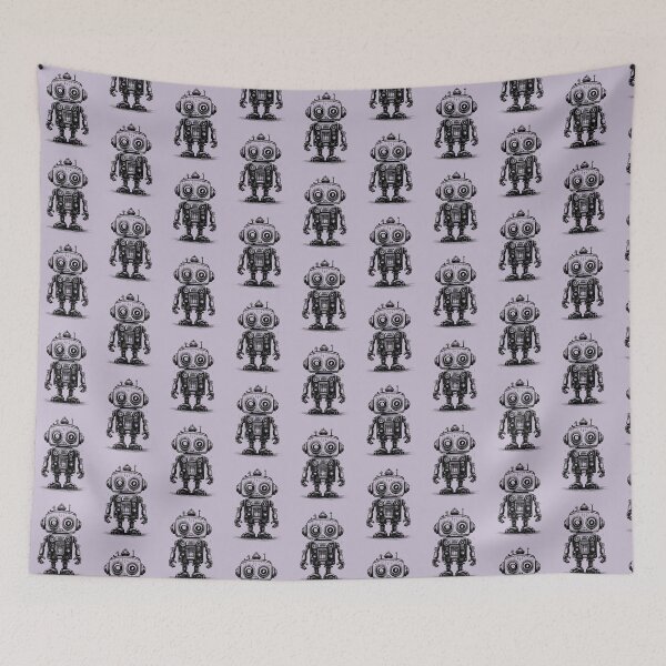 Item preview, Retro Tech Reimagined: Vintage Robots in Ink designed and sold by drawbey.