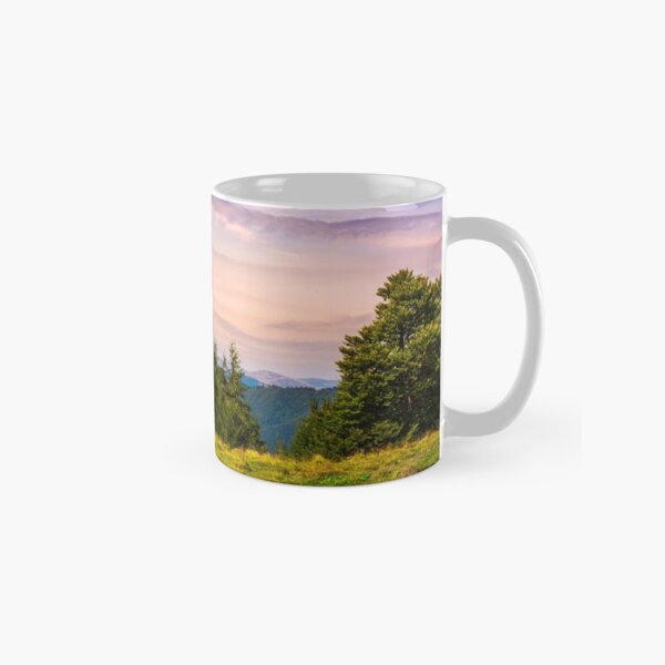 forested hills over the Brustury valley at dusk Classic Mug