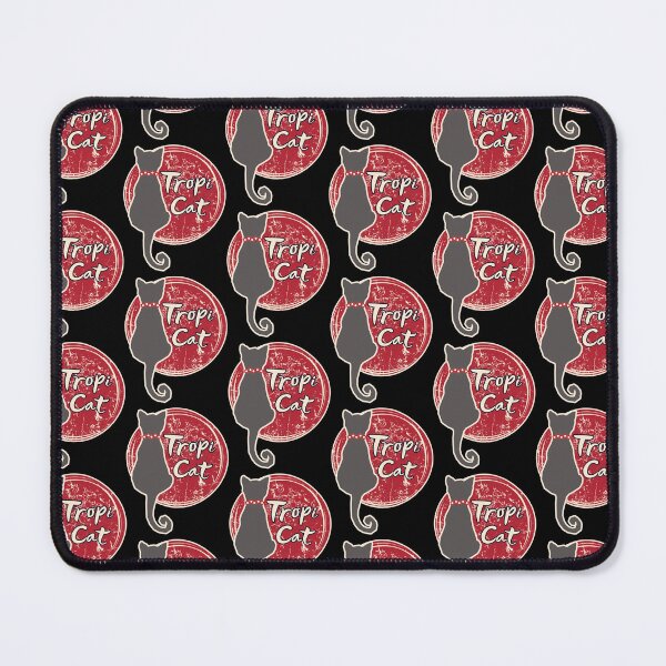 Item preview, Tropi Cat - Grey Cat Red Background designed and sold by OozingOut.