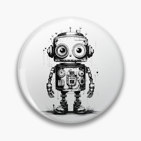Item preview, Retro Tech Reimagined: Vintage Robots in Ink designed and sold by drawbey.