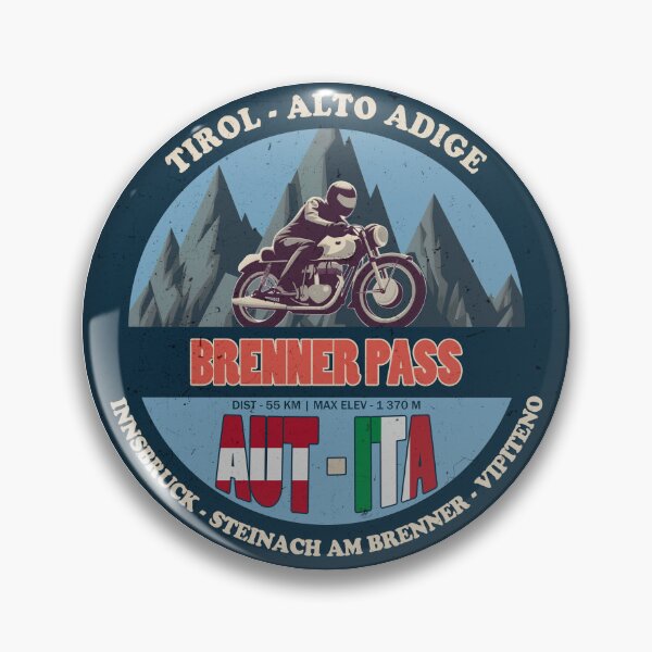 Artikelvorschau, Brennerpass Vintage Badge, AUT ITA entworfen und verkauft von Wanderful-roads.