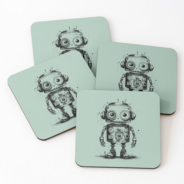 Item preview, Retro Tech Reimagined: Vintage Robots in Ink designed and sold by drawbey.