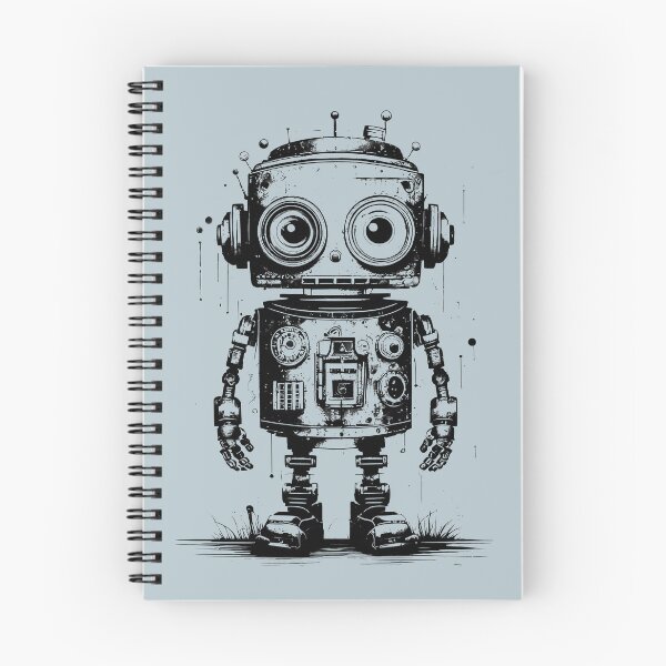 Item preview, Retro Tech Reimagined: Vintage Robots in Ink designed and sold by drawbey.