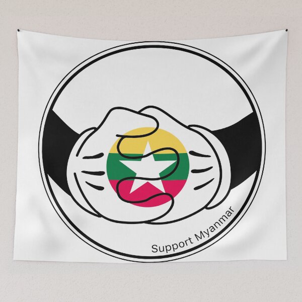 Item preview, Standing with Myanmar: Hands of Solidarity designed and sold by We-Open-Minds.