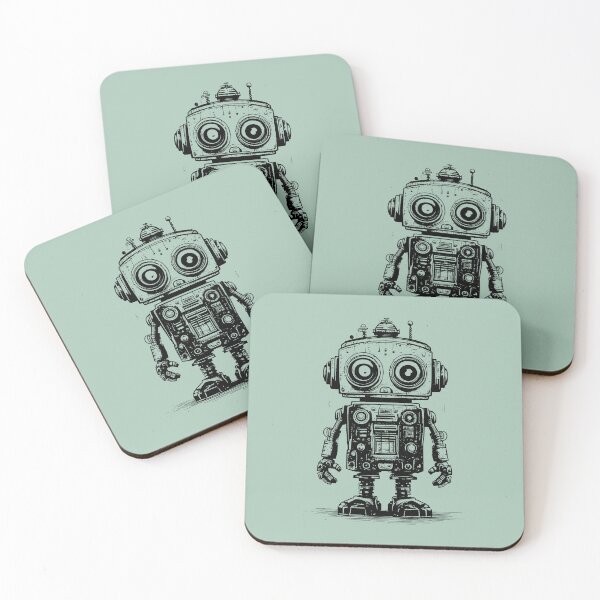 Item preview, Retro Tech Reimagined: Vintage Robots in Ink designed and sold by drawbey.