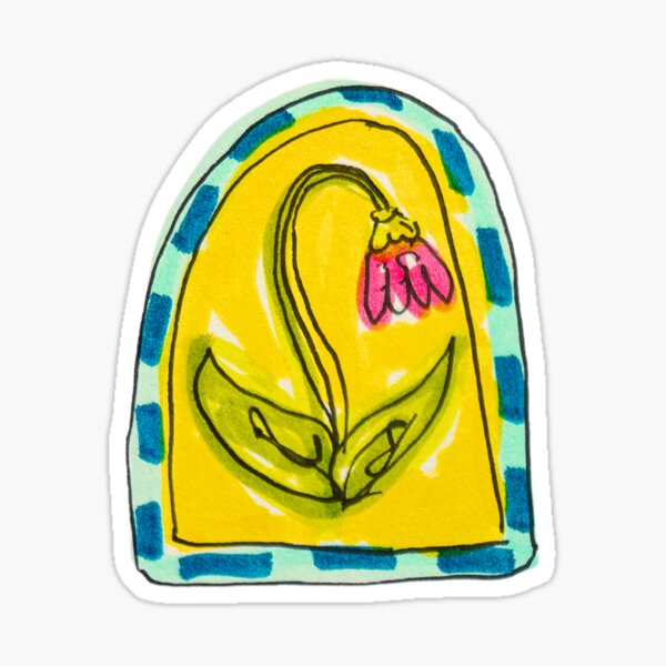 Item preview, Pink Tulip with Blue Border designed and sold by livebrave3.