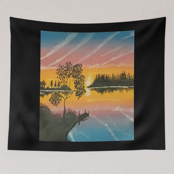 Item preview, sunset on the lake. designed and sold by AleasDesNuances.