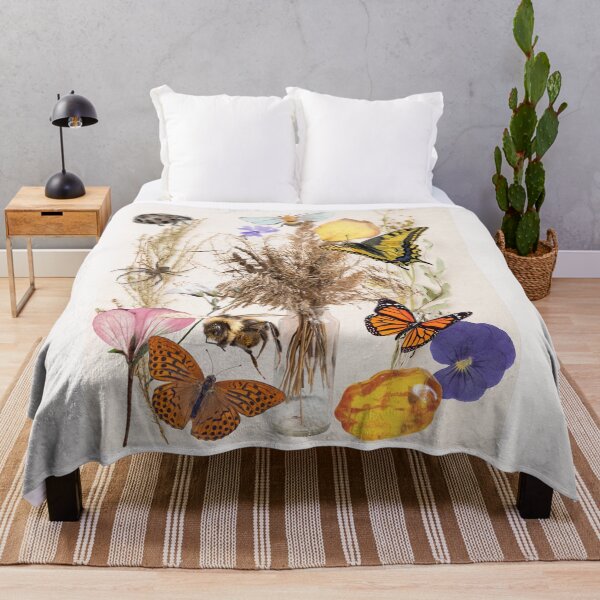 Item preview, Collage Butterflies Pollinators Wildflowers Colorful Design designed and sold by EarthArtDesigns.
