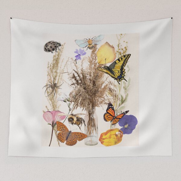 Item preview, Collage Butterflies Pollinators Wildflowers Colorful Design designed and sold by EarthArtDesigns.