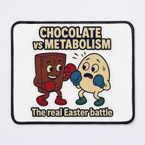 Item preview, Easter Showdown: Chocolate vs Metabolism – The Real Battle Begins! designed and sold by McZerrill.