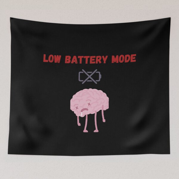 Item preview, Low Battery Mode - Funny Minimalist Typography T-Shirt designed and sold by SayItLoudTees.
