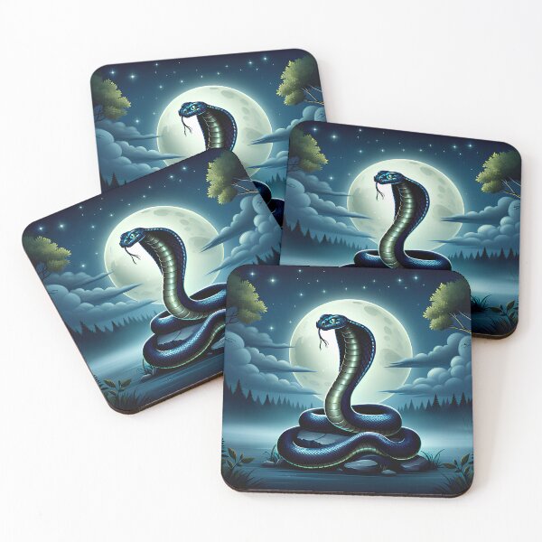 Item preview, Moon Serpent: Guardian of the Night Silence designed and sold by VaryVibe.