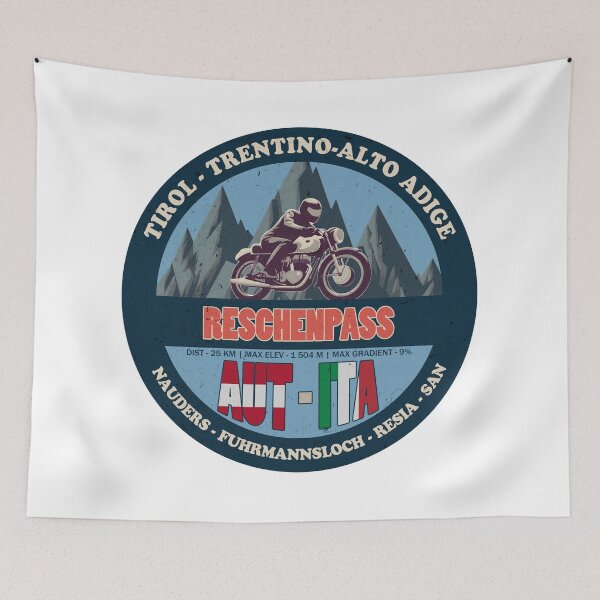 Item preview, Reschenpass Vintage Badge, AUT ITA designed and sold by Wanderful-roads.