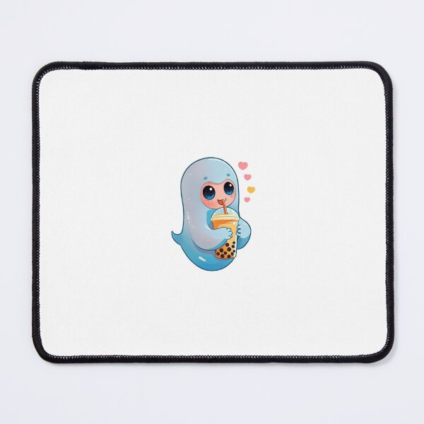 Item preview, Cute Ghost with Bubble Tea Sticker – Kawaii Chibi Style designed and sold by artgattu.