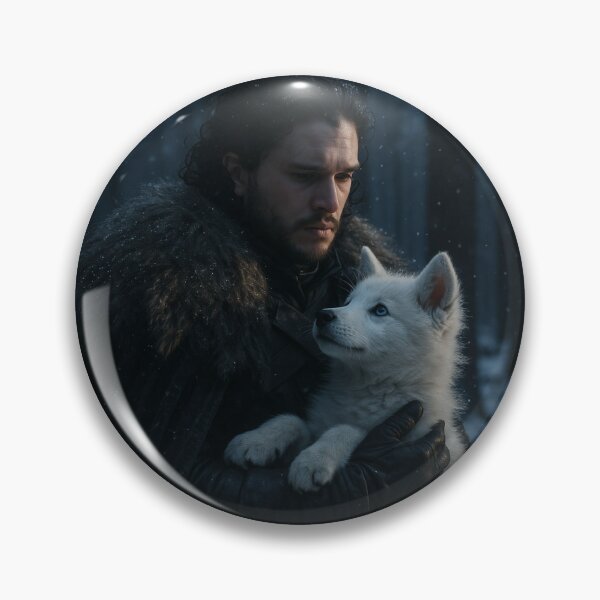 Item preview, Jon Snow & White Dire Wolf Pup designed and sold by Templatemini.