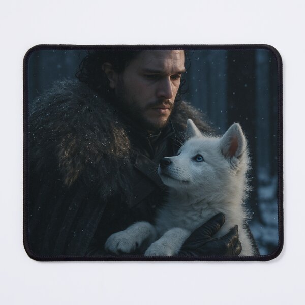 Item preview, Jon Snow & White Dire Wolf Pup designed and sold by Templatemini.
