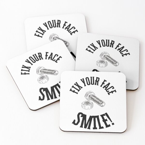 Item preview, Fix Your Face Smile | Sarcastic Motivational Shirt | Funny Attitude Tee | Passive Aggressive Humor | Mood Boosting Apparel | Unisex Bold Statement Top designed and sold by Weird5-TheStore.