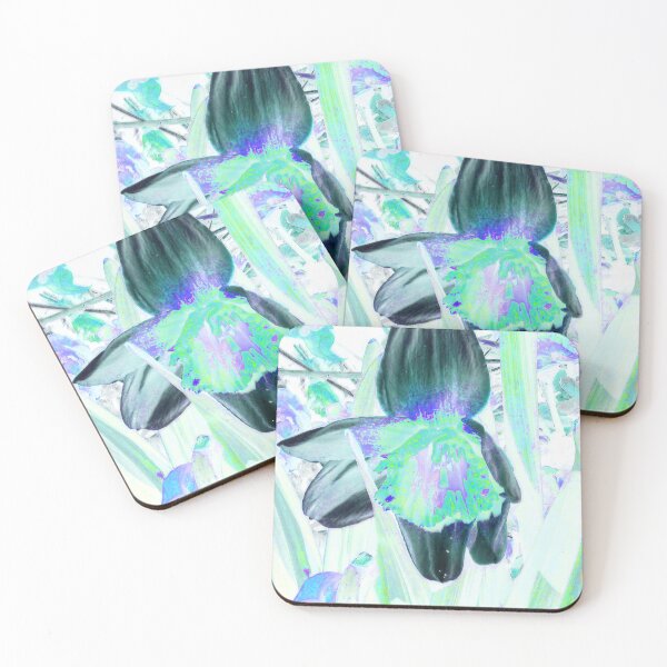 Artikelvorschau, Trippy Narzisse in Grau & Grün entworfen und verkauft von SXW Designs.
