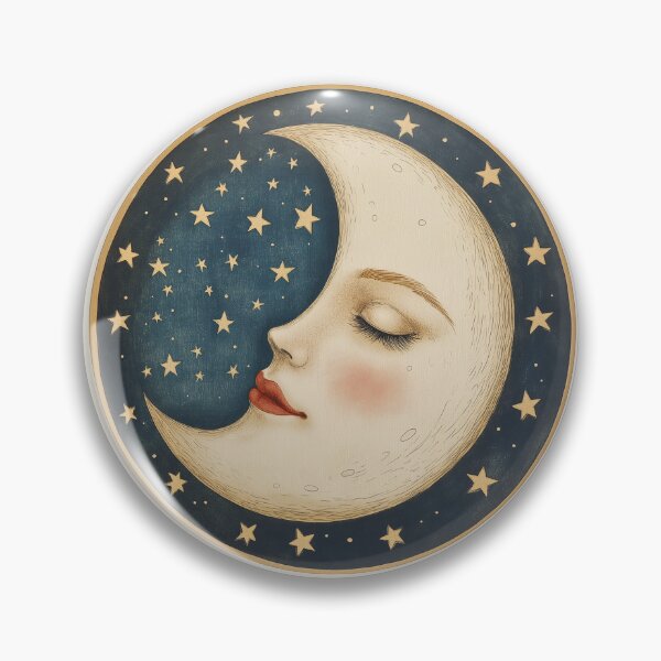 Item preview, Vintage Moon and Stars designed and sold by RoseoftheWild.