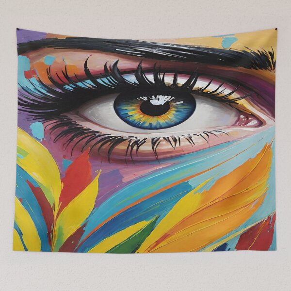 Item preview, Beautiful human eye and colorful leaves. designed and sold by DaliaSabryTee.