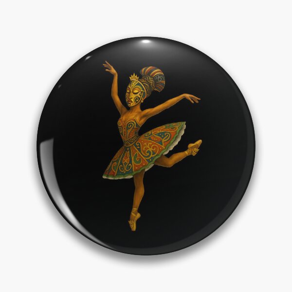 Item preview, African Tribal Mask Ballerina | Cultural ballet dancer Art Design on Apparel & Gifts designed and sold by DrawHandArt.