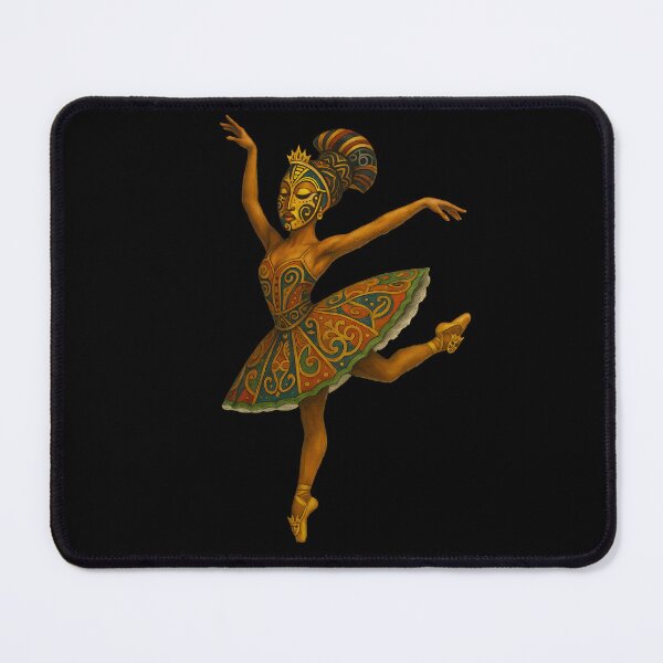 Item preview, African Tribal Mask Ballerina | Cultural ballet dancer Art Design on Apparel & Gifts designed and sold by DrawHandArt.