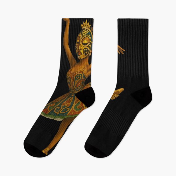 Item preview, African Tribal Mask Ballerina | Cultural ballet dancer Art Design on Apparel & Gifts designed and sold by DrawHandArt.
