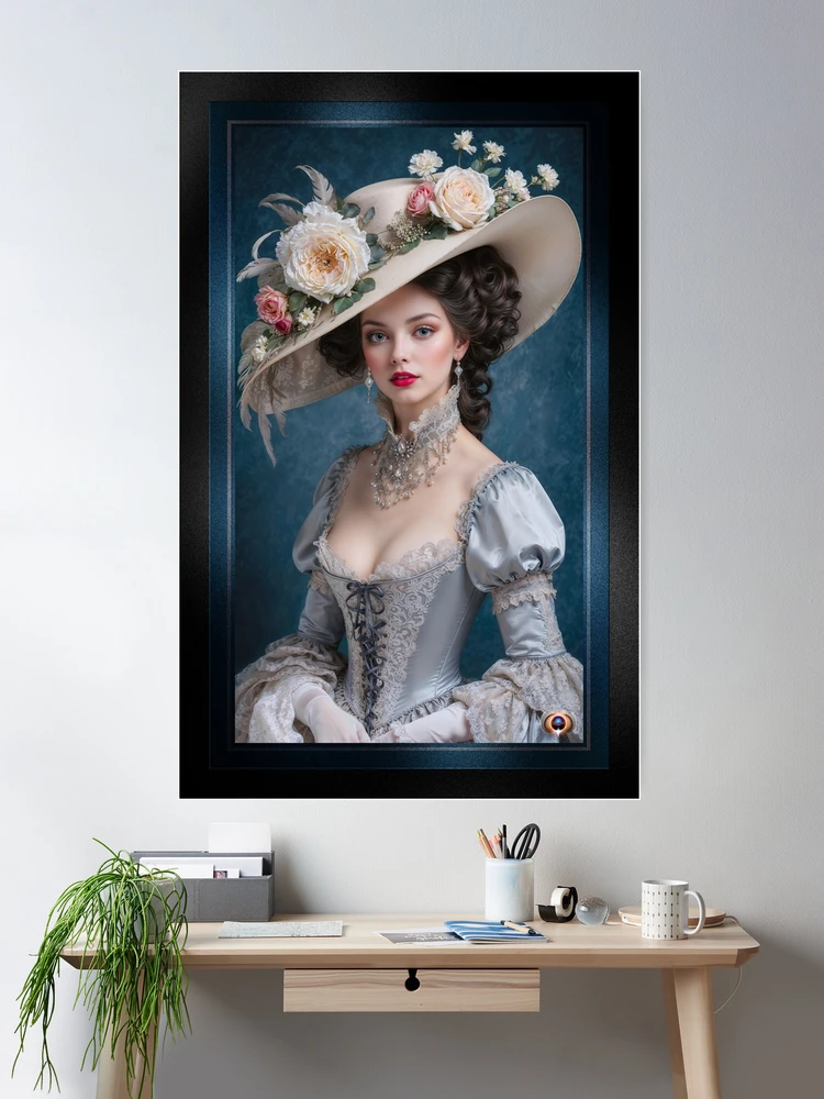 A Portrait of Eloise d'Armentière: An Ode to Classic Elegance AI Concept Art by Xzendor7 | Beauty Of A Bygone Era 2 A Portrait of Eloise d'Armentière, An Ode to Classic Elegance Mesmerizing AI Concept Art by Xzendor7 Room Decor Poster Art Print