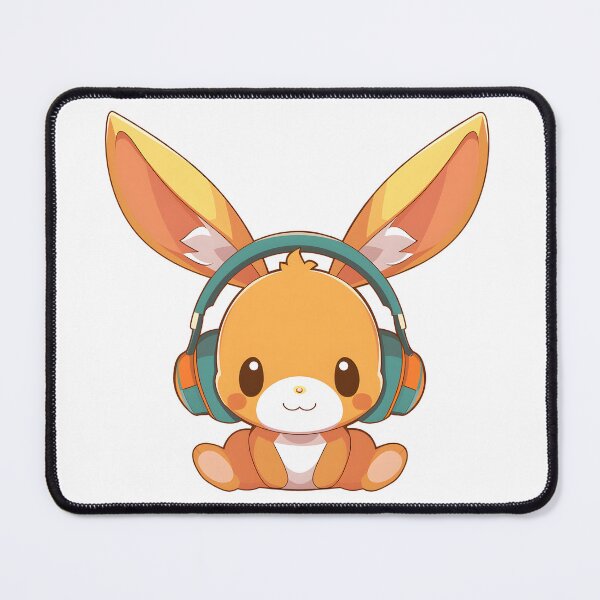 Item preview, Kawaii Bunny with Headphones designed and sold by Anicue.